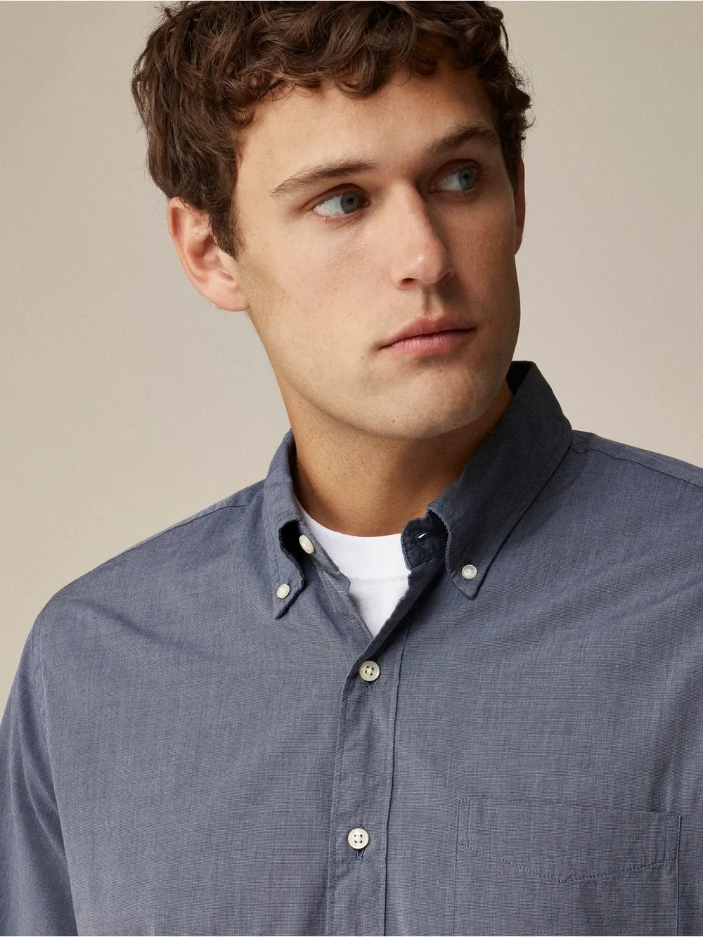 NWT J. Crew Secret Wash Cotton 100’s 2-Ply Yarn Dress Shirt BJ742 Slim Fit